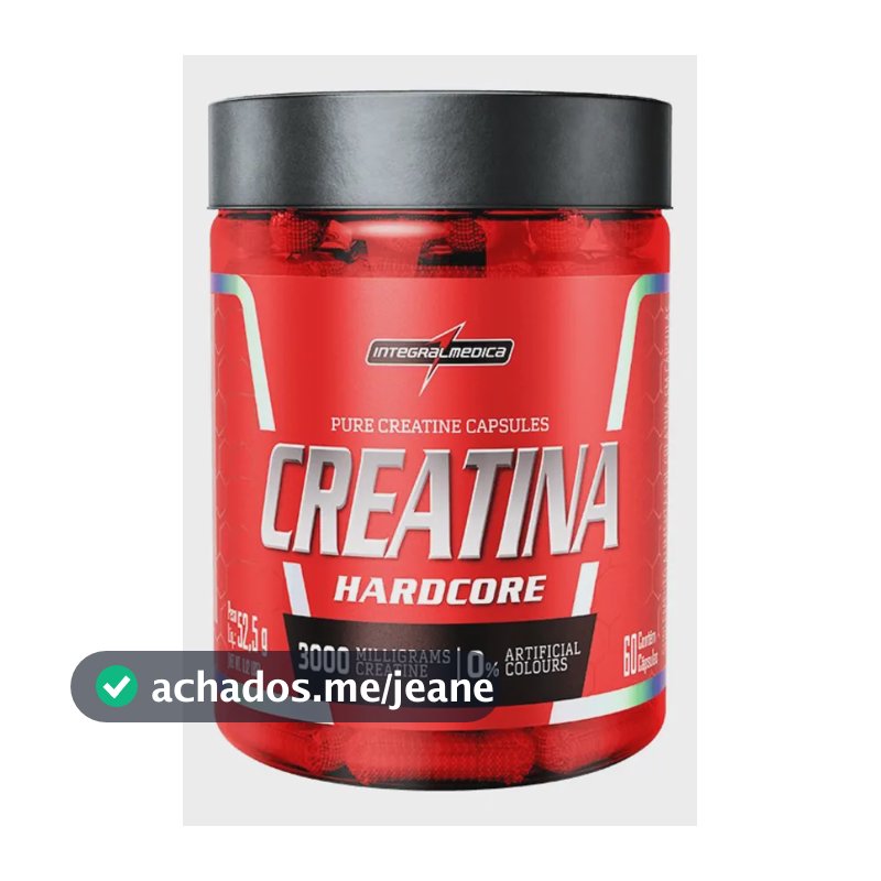 Creatina 100% Pura 60 Cápsulas Integralmédica Sem Sabor