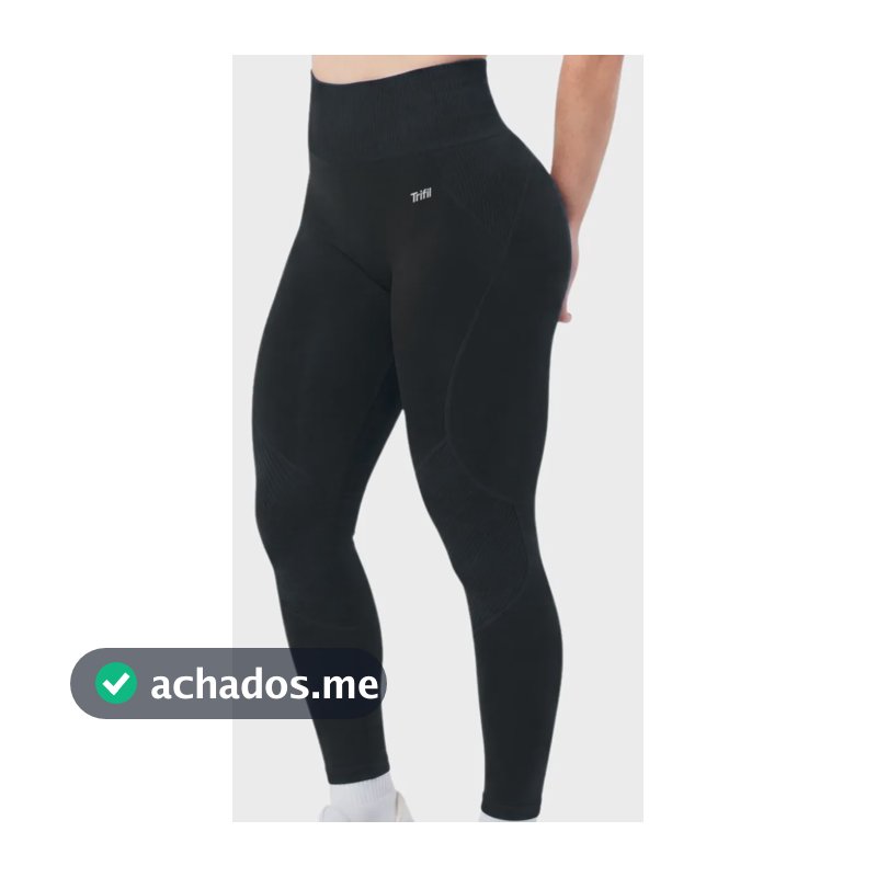 Legging Trifil Original Feminina Texturizada Sem Costura Preto Legging Academia Fitness M