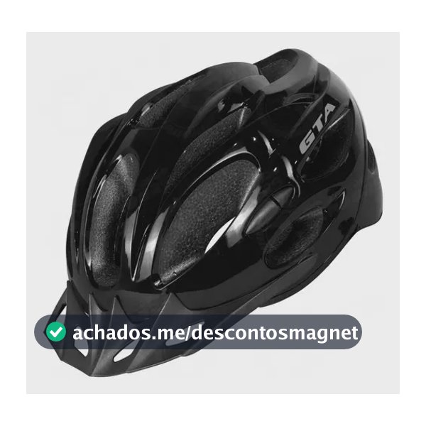 Capacete Ciclismo GTA Inmold Start LED MTB Preto Tamanho M 54-58cm