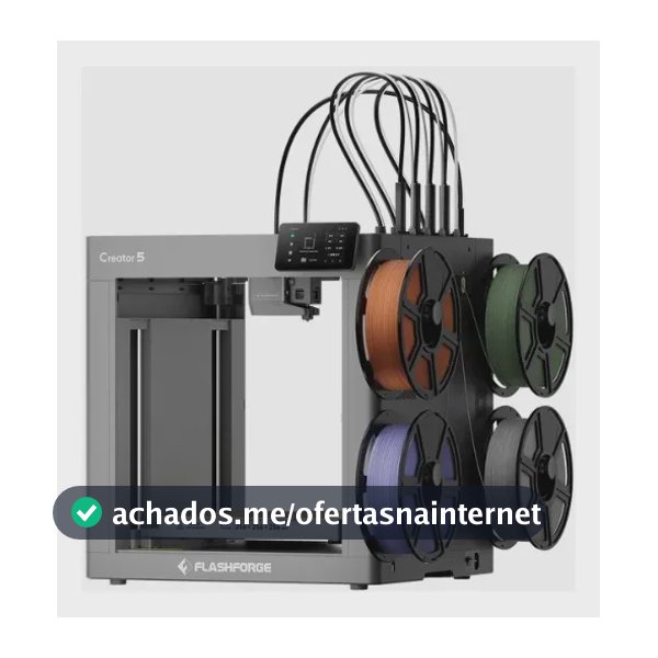 Impressora 3d Flashforge Creator 5 Multicolor Com 4 Bicos Cinza-escuro