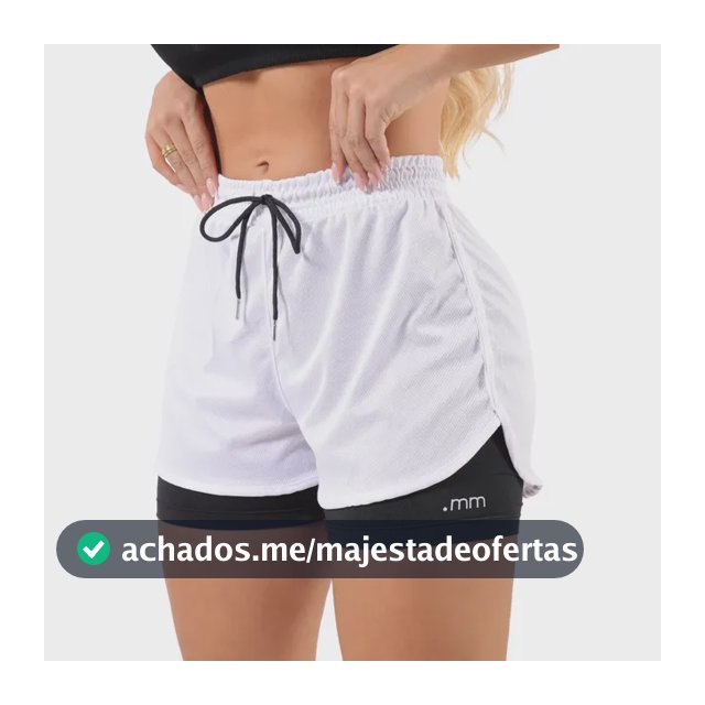 Short Fitnes Duplo 2 1 Bermuda Compressão Academia Feminino