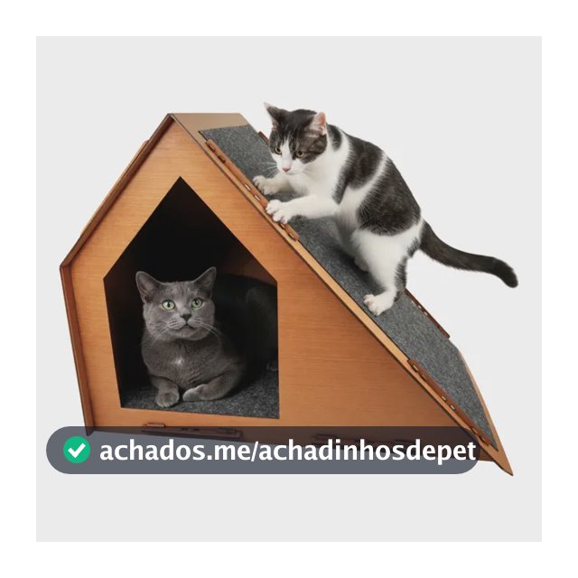 Casinha De Gato Cama Rampa Arranhador Toca Triangular Mdf