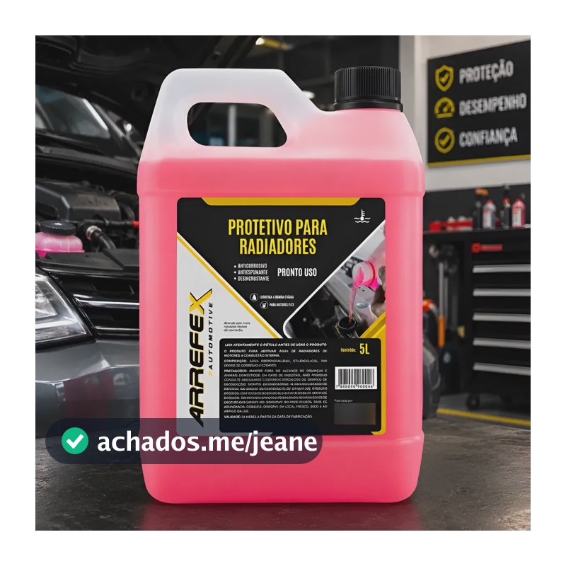 Aditivo Fluído Radiador Rosa Pronto Uso Diluído Arrefex 5l Galão 5l