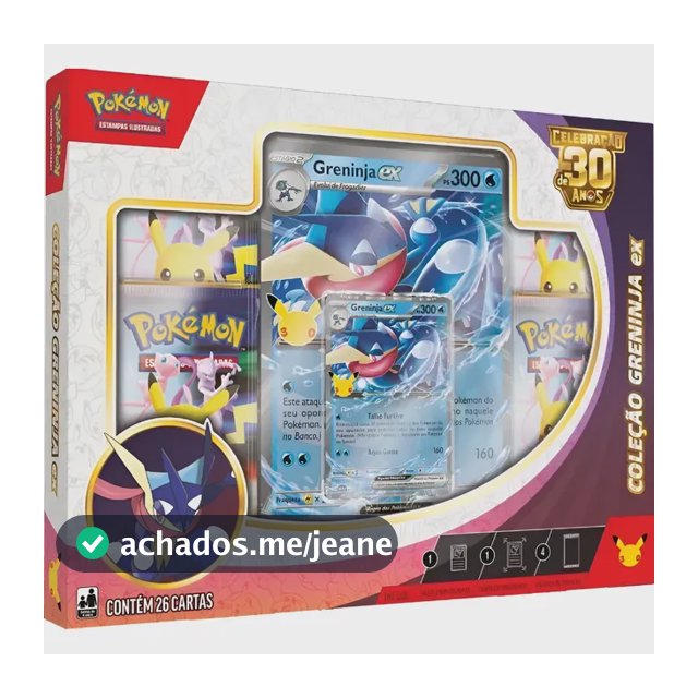 Pokémon Tcg Celebração De 30 Anos Box Sylveon Ex Copag Greninja Ex Português
