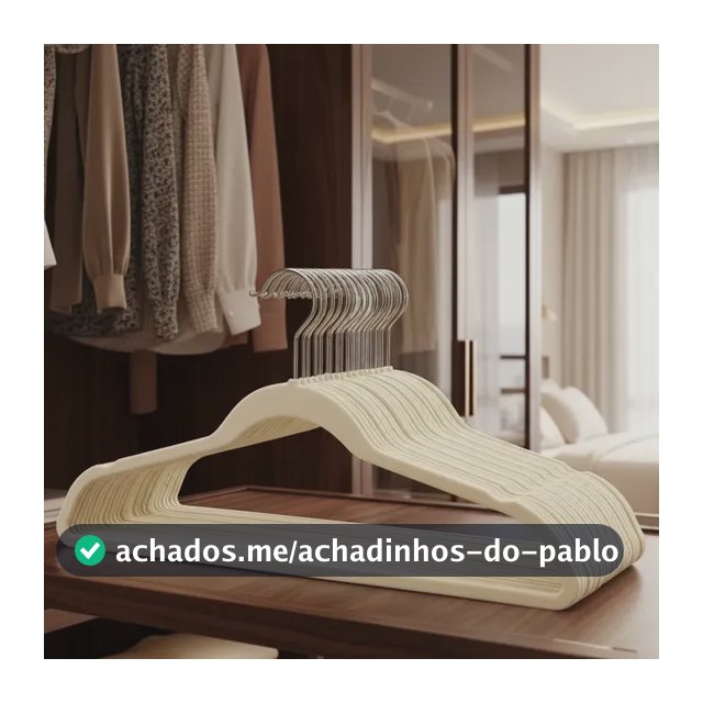 Kit 50 Cabides Veludo Antideslizante Adulto Cinza Bege Preto Bege