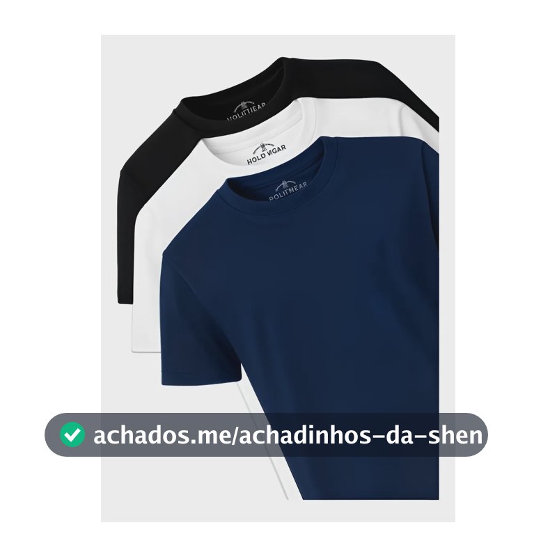 Kit 3 Camisetas Masculinas Polo Wear Sortido 1 G Liso