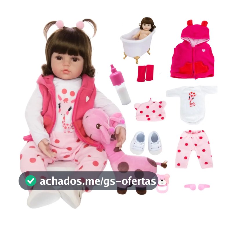 Adora Bebê Reborn Bonecas Realista De Silicone Menina 48 Cm