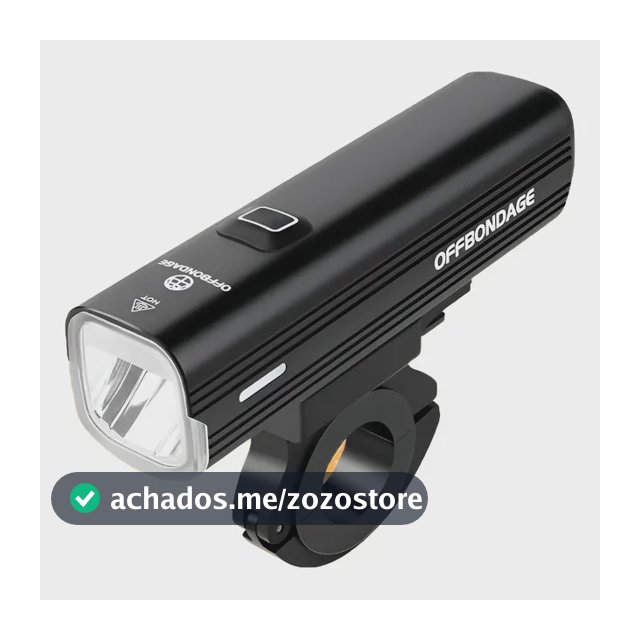Farol Lanterna Bike Mtb Offbondage Power Bank 1000 Lumens Preto