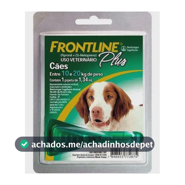 Antipulgas Frontline Plus M Cachorro 10 A 20 Kg 1,34 Ml