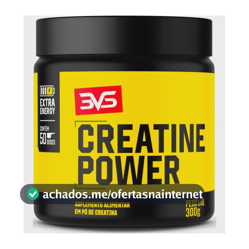 Creatina Monohidratada Power Extra Energy - 300g - 3VS Nutrition