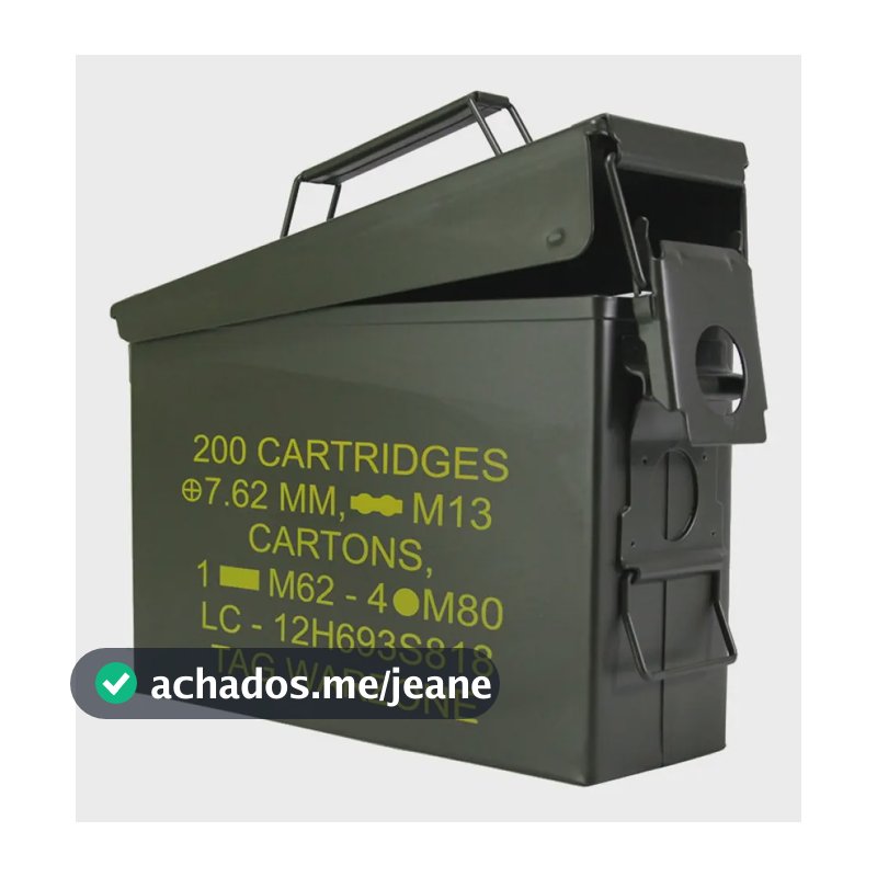 Caixa De Munição Nautika Ntk Tático Ammo Box Calibre 7,62mm