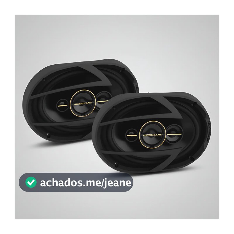 Par Alto Falante Quadriaxial Hurricane Aurum 260w Rms Preto