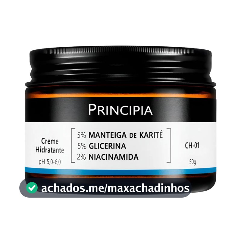 Creme Hidratante Facial Principia Ch-01 Karité Glicerina 50g Todo Tipo De Pele Dia/noite
