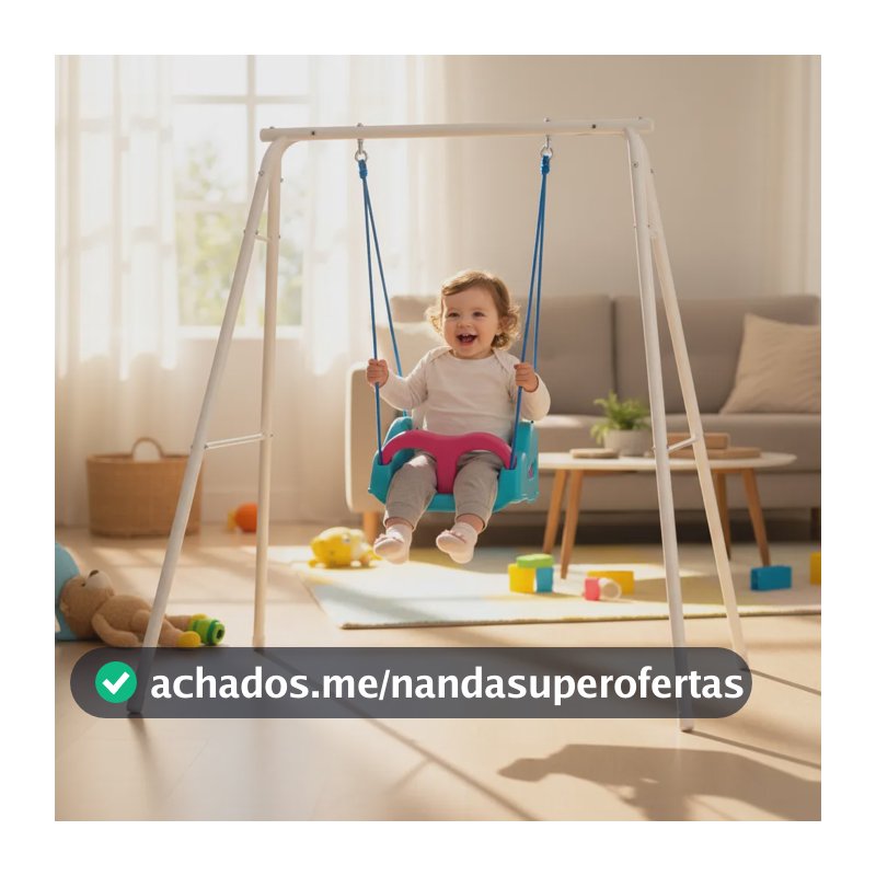Crianças Balanço Desenvolvimento Para Casa E Quintal Alegria Verde Claro E Branco