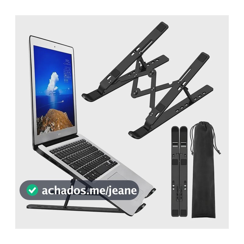 Suporte de Alumínio Ajustável Dobrável para Notebook