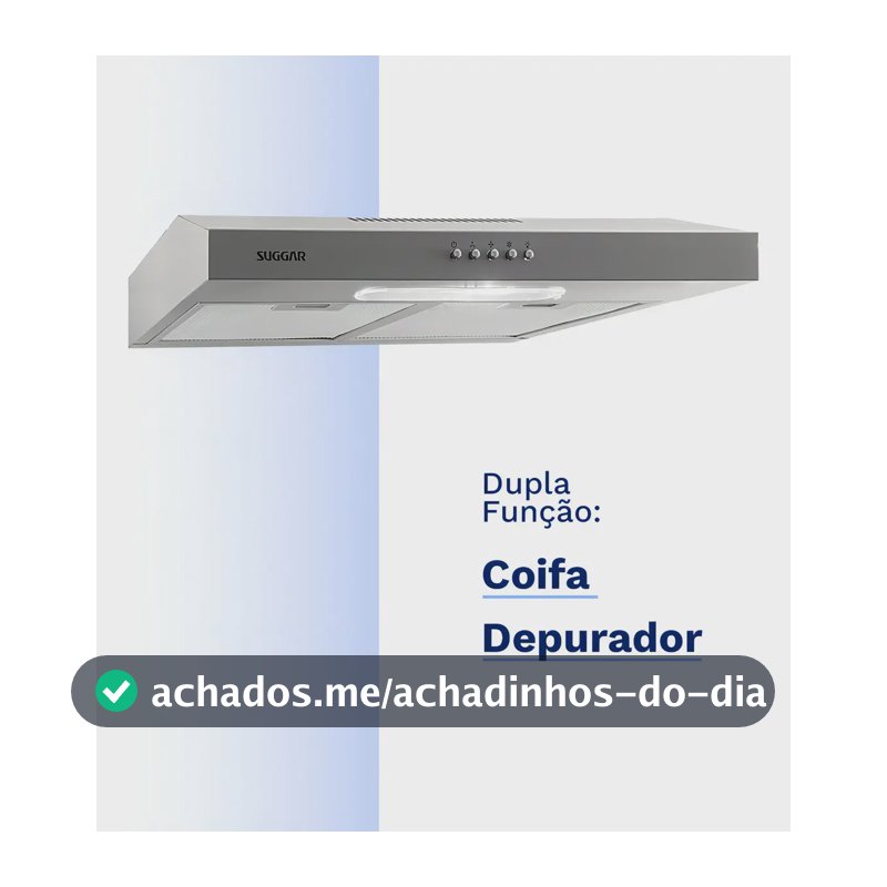 Depurador Exaustor Slim 60cm Prata Dps162pr Suggar