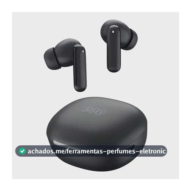 Fone QCY N30 ANC Bluetooth 5.4 Cancelamento De Ruído IPX4 Cor Preto