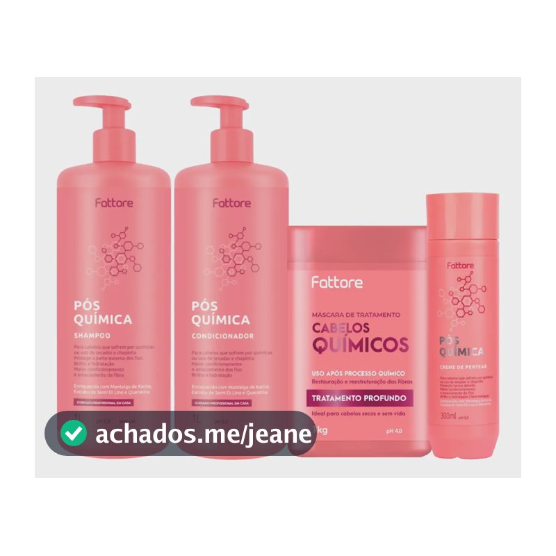 Kit Fattore Pós Química 4 Itens -sha+con 1l+mas 1kg+cp 300ml