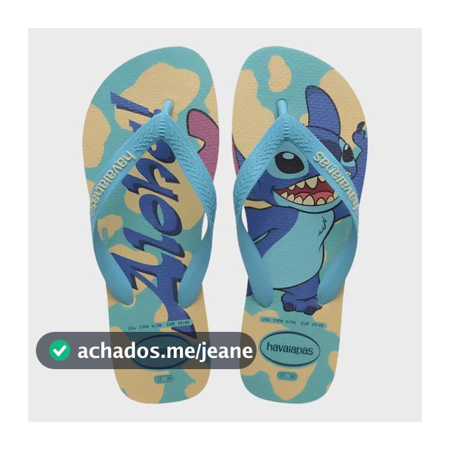 Chinelo Havaianas Top Disney Infantil Meninos E Meninas