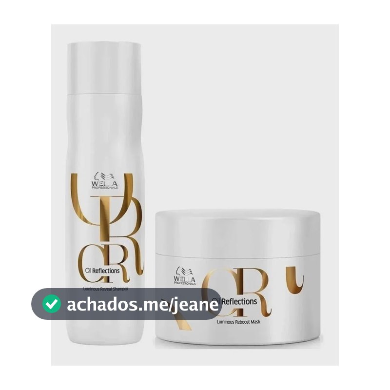 Wella Kit Shampoo Oil Reflections 250 Ml + Máscara De 150 Ml