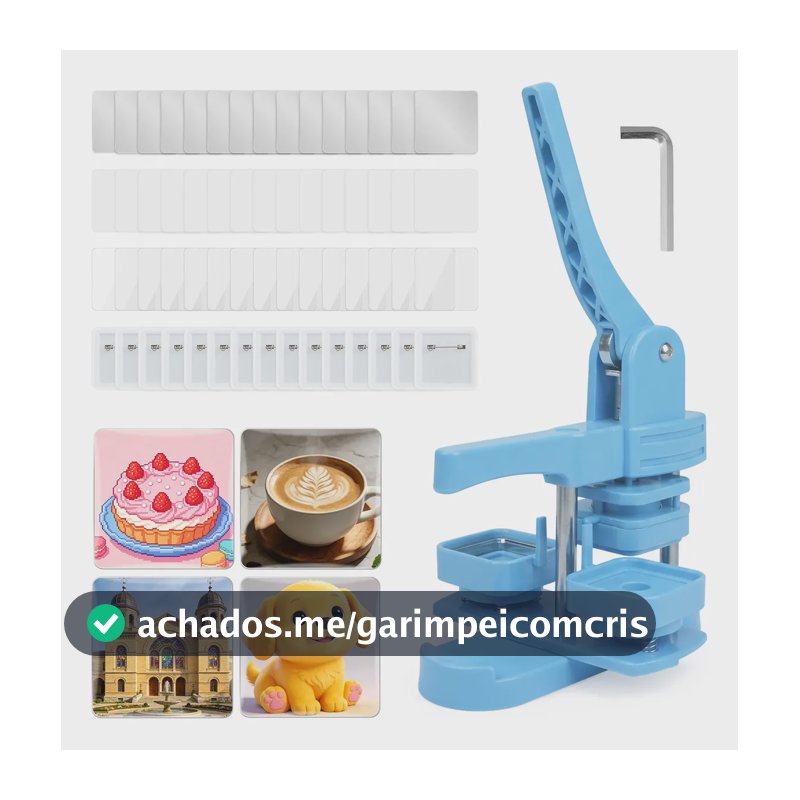 Máquina Fazer Bottons Botão Kit 50mm Completo + 100 Botões