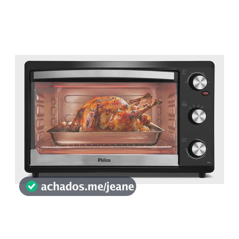 Forno Elétrico Philco 44L Preto Dupla Resistência PFE44P