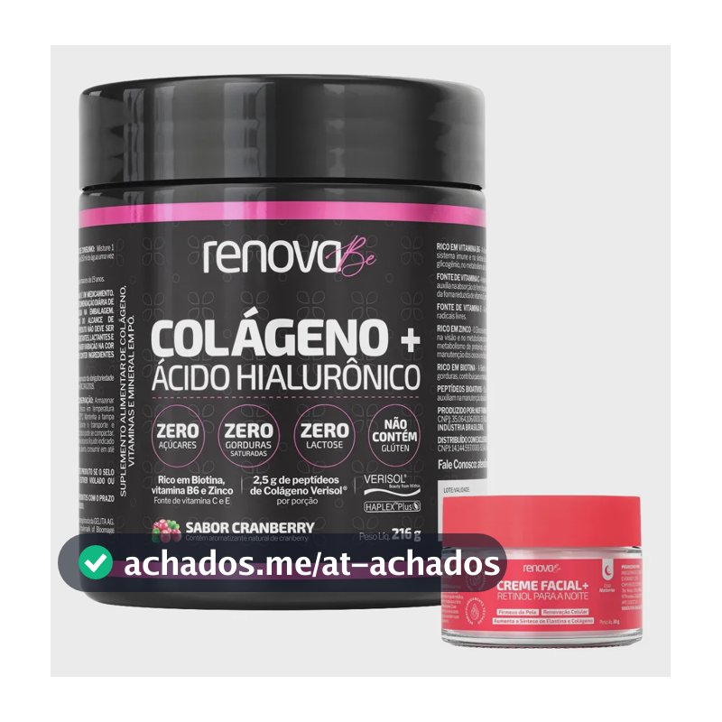 Colágeno Renova Be com Verisol e Ácido Hialurônico (Cranberry - Oxicoco)