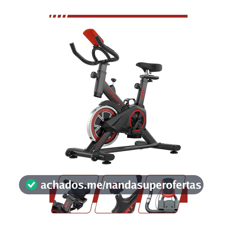 Bicicleta Ergométrica Spinning Redfin Roda De Inércia 6kg Bike Indoor Vertical Residencial Resistência Ajustável Display Lcd Multifunção Banco Regulável Guidão Ergonômico Pedal Com Presilha