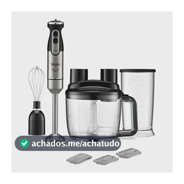 Mixer Master Mix 5 Em 1 Elgin 1.000w 110v 5 Funções Prateado