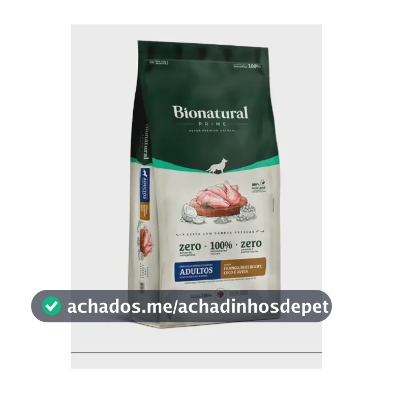 Ração Bionatural Prime Cão Adult Raças Méd Grand Fran 10,1kg