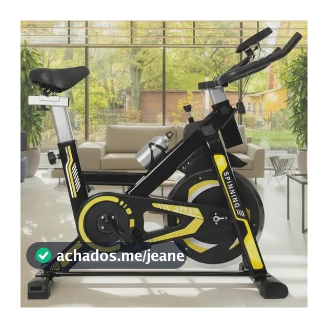 Bicicleta Ergométrica 15kg Bike Spinning Profissional 15kg Amarelo Não Tem