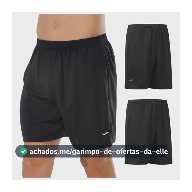 Kit 2 Bermuda Masculina Elite Short Elastano Academia Sport