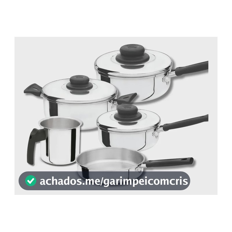 Jogo De Panelas Polido Fortlar 5 Pçs. Polida