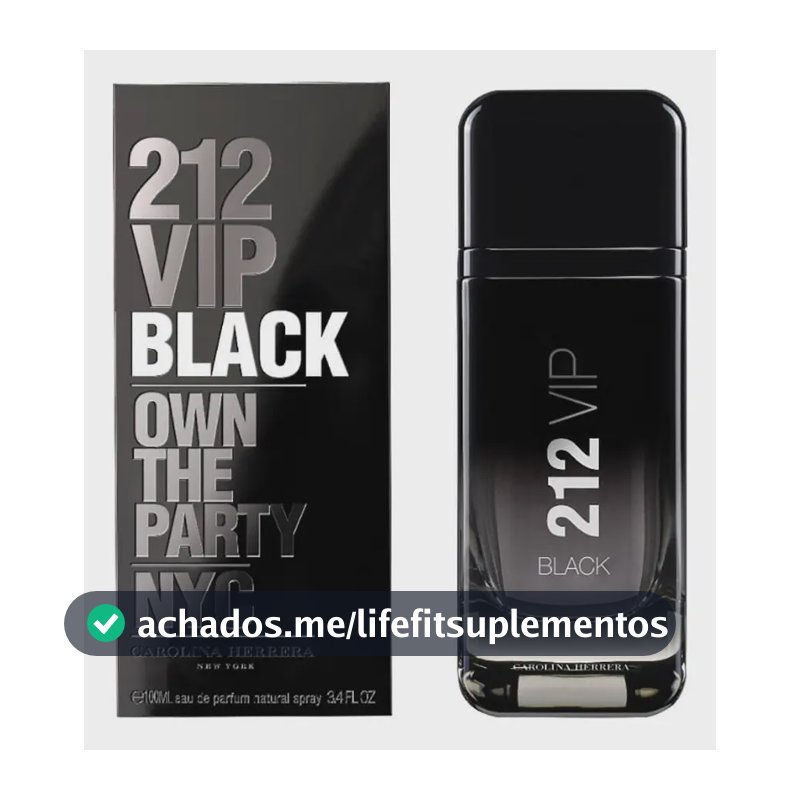 Perfume 212 Vip Black 200 Ml Carolina Herrera Edp Masculino