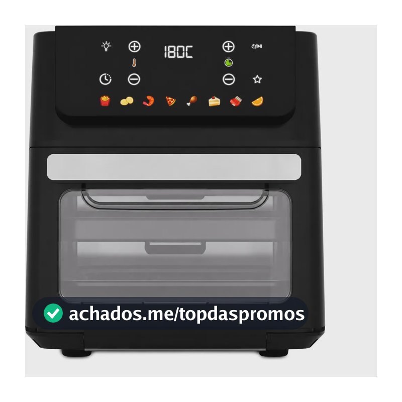 Air Fryer Oven Philco 11l 8 Funções Visor 1800w Paf11b Preto Preto 127v