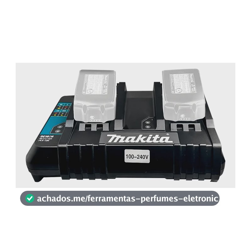 Carregador Makita Dc18sh Duplo 18v Bivolt Uso Profissional