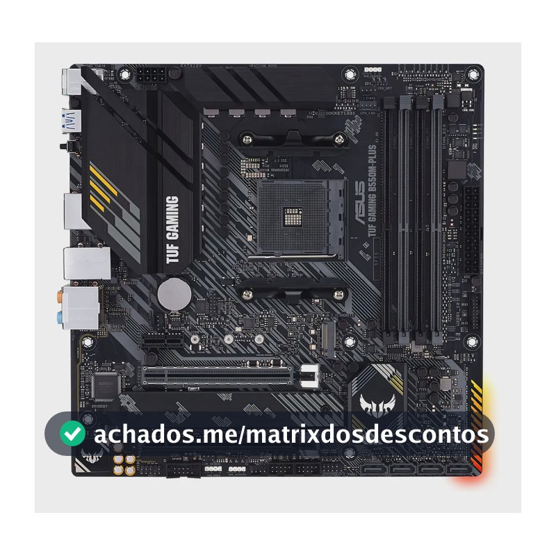 Placa-mãe Asus P/amd Am4 B550m-plus Tuf Gaming 4xddr4 Matx P Preto