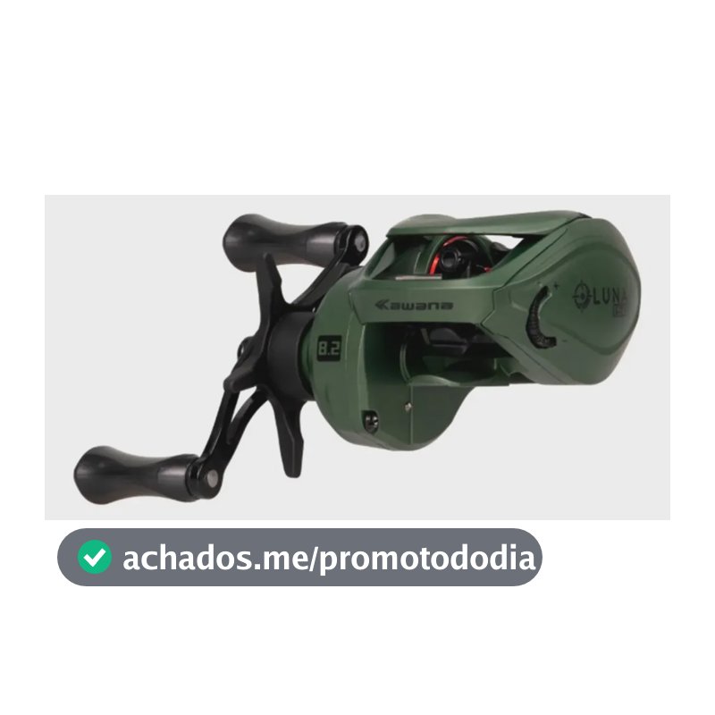 Carretilha Kawana Luna- Alta Velocidade E Força P/ Os Brutos Verde-musgo Esquerdo