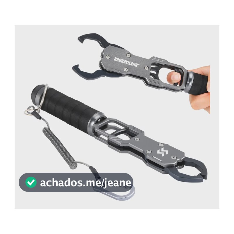 Alicate Pega Sougayilang Balança 18kg Peixe Contenção Garra Cor Cinza