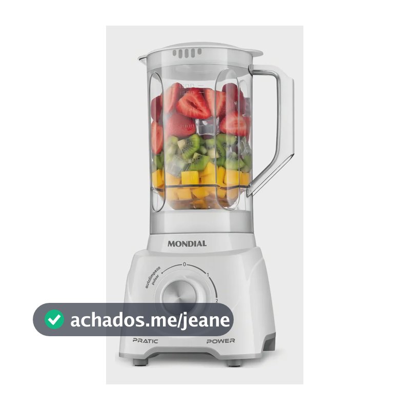 Liquidificador Pratic Power Mondial 550w - L-97-w Branco 127v