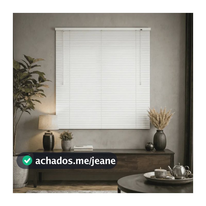 Persiana Cortina Pvc 120x130 Sala Quarto Horizontal Blackout Branco