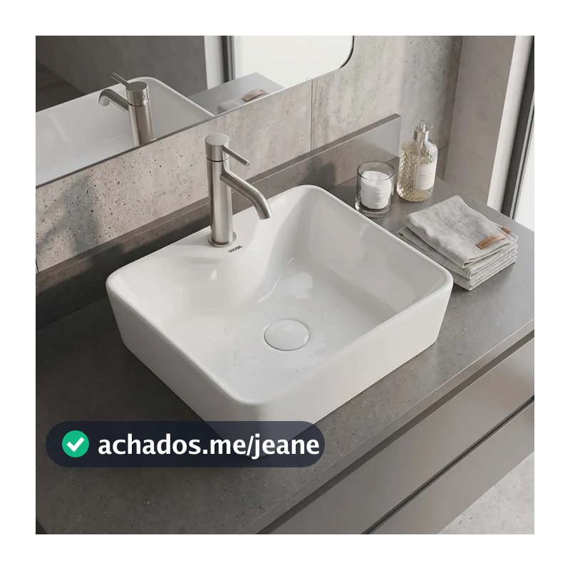 Cuba Banheiro Retangular Sobre Bancada Winda 40x30cm Em Cerâmica De Alta Qualidade Branca Fácil Limpeza