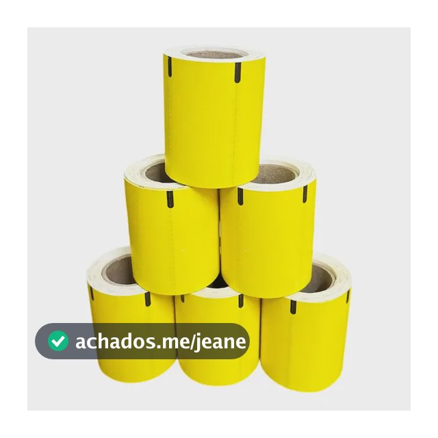 6 Rolos Adesiva Gôndola 50x30 Mini Impressora Pt260 Xd210 Amarelo