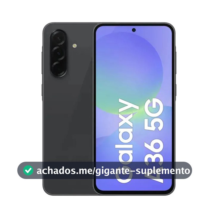 Smartphone Samsung Galaxy A36 5g 128gb 6gb Ram Câmera Tripla De Até 50mp Selfie De 12mp Ip67 Super Amoled 6.7'' Nfc Recursos Ai Android E Segurança Snapdragon - Preto