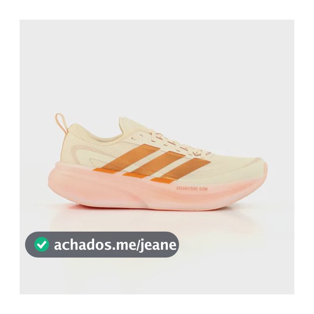Tênis adidas Supernova Glide Claro Leve Respirável Macio Laranja 38 Br