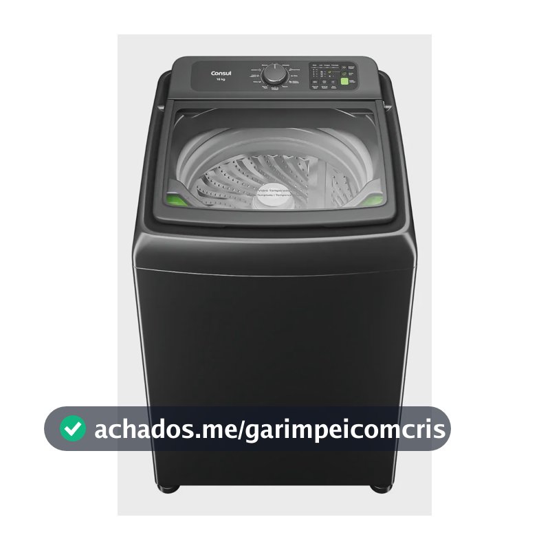 Máquina de Lavar Consul 16Kg Titanium com Modo Eco - CWN16A9