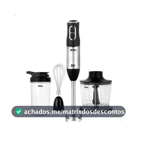 Mixer EOS EMX02 aço inoxidável e preto 60 Hz 600W
