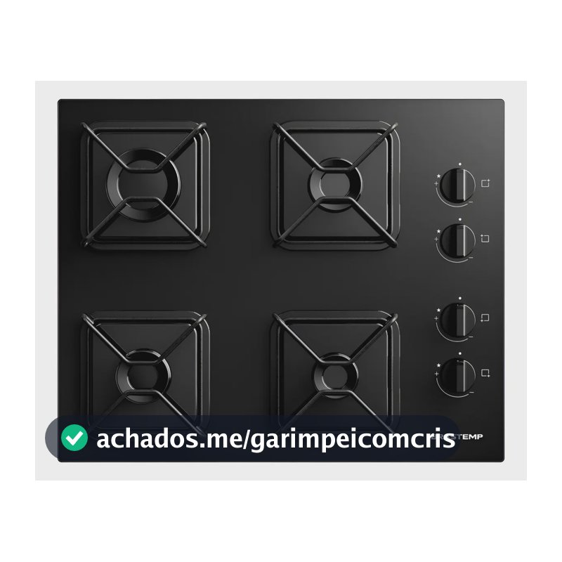 Cooktop Brastemp a Gás 4 Bocas com Grades de Ferro - BDD61BE