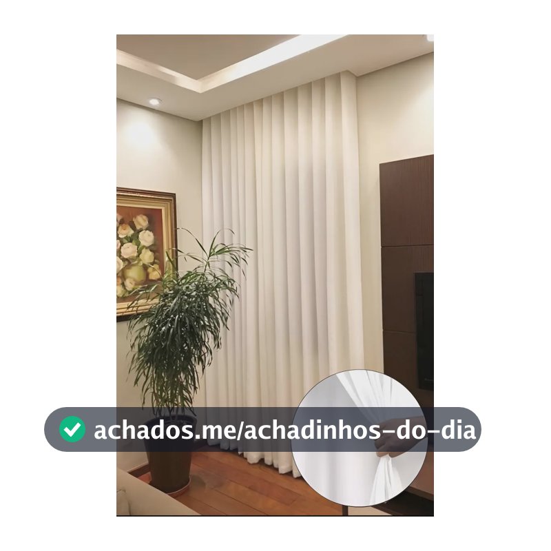 Cortina Gaze Linho E Blackout 5m X Alt. Trilho Suisso Duplo Cor Off White / Forro Marfin
