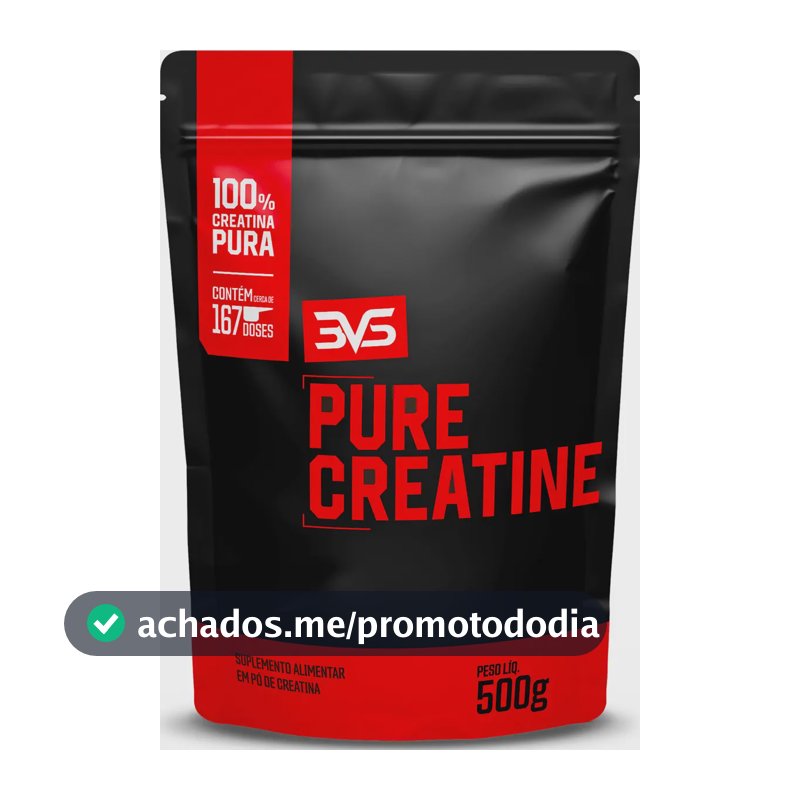 CREATINA MONOHIDRATADA 500g - 100% Pura - 3VS Nutrition